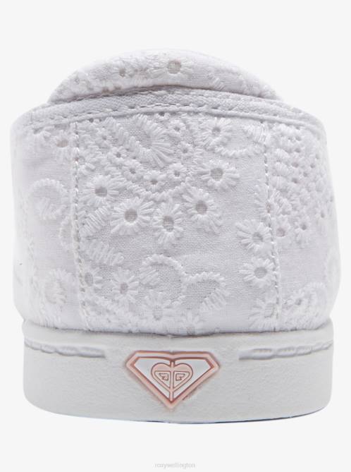 X4FH1307 white Minnow Slip-On Shoes Women Roxy | Sneakers