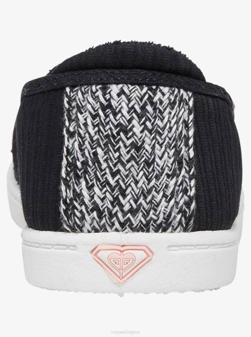 X4FH1318 black Minnow Slip-On Shoes Women Roxy | Sneakers
