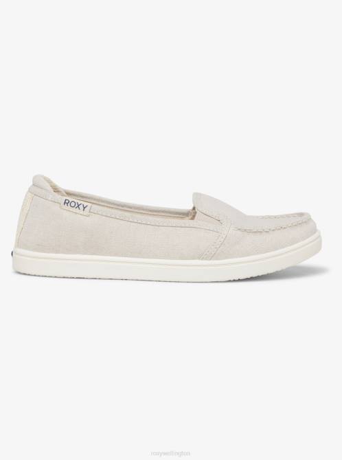 X4FH1321 oatmeal Minnow Slip-On Shoes Women Roxy | Sneakers
