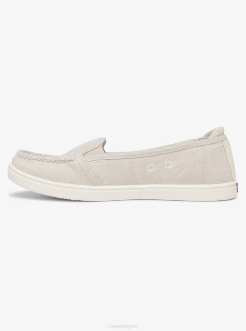 X4FH1321 oatmeal Minnow Slip-On Shoes Women Roxy | Sneakers