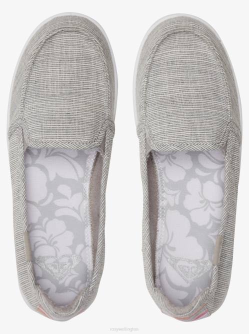 X4FH1322 cool grey Minnow Slip-On Shoes Women Roxy | Sneakers