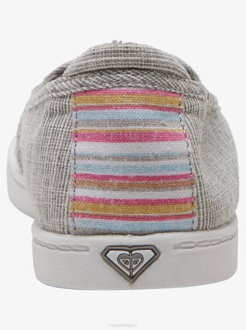 X4FH1322 cool grey Minnow Slip-On Shoes Women Roxy | Sneakers