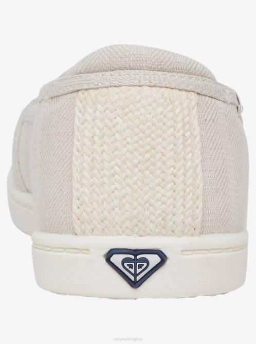 X4FH1336 oatmeal Minnow Slip-On Shoes Women Roxy | Sneakers
