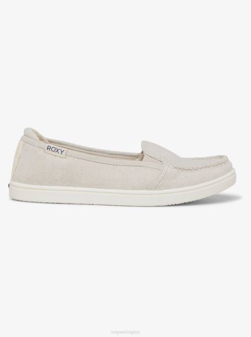 X4FH1336 oatmeal Minnow Slip-On Shoes Women Roxy | Sneakers