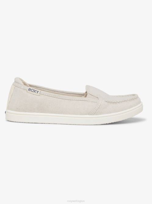 X4FH1336 oatmeal Minnow Slip-On Shoes Women Roxy | Sneakers