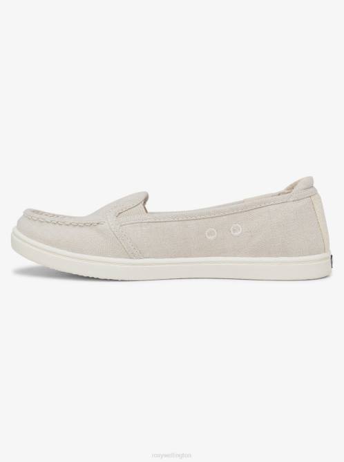 X4FH1336 oatmeal Minnow Slip-On Shoes Women Roxy | Sneakers