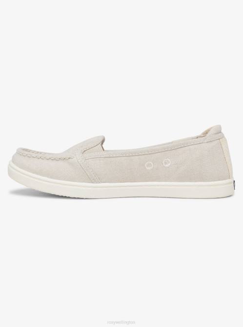 X4FH1336 oatmeal Minnow Slip-On Shoes Women Roxy | Sneakers