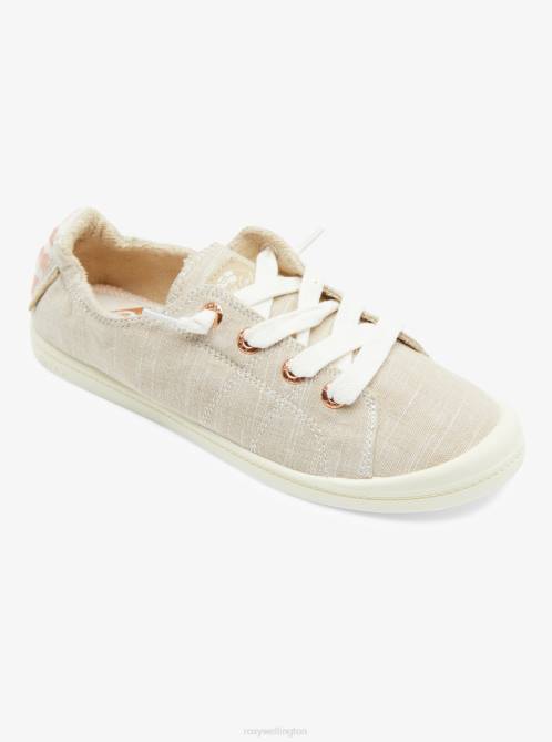 X4FH1339 brown/white Bayshore Shoes Women Roxy | Sneakers