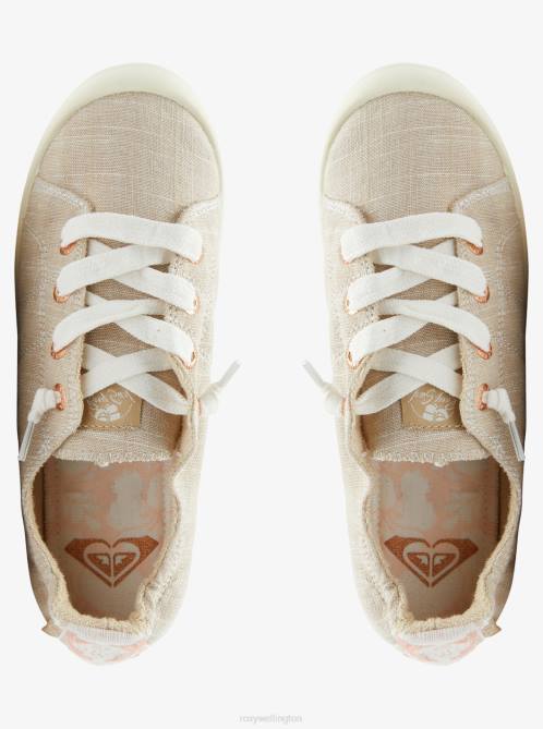 X4FH1339 brown/white Bayshore Shoes Women Roxy | Sneakers