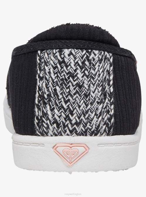 X4FH1343 black Minnow Slip-On Shoes Women Roxy | Sneakers