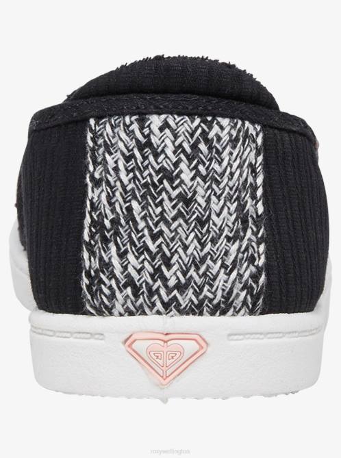 X4FH1343 black Minnow Slip-On Shoes Women Roxy | Sneakers