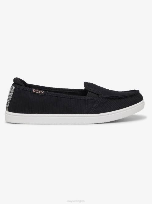 X4FH1343 black Minnow Slip-On Shoes Women Roxy | Sneakers