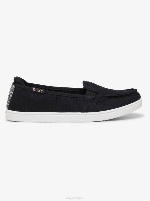 X4FH1343 black Minnow Slip-On Shoes Women Roxy | Sneakers