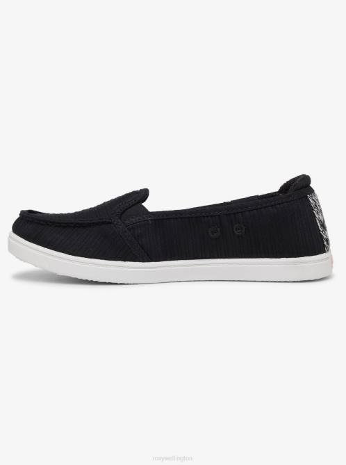X4FH1343 black Minnow Slip-On Shoes Women Roxy | Sneakers