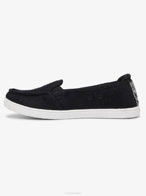 X4FH1343 black Minnow Slip-On Shoes Women Roxy | Sneakers