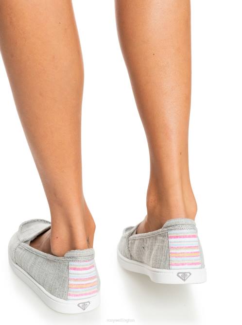 X4FH1346 cool grey Minnow Slip-On Shoes Women Roxy | Sneakers
