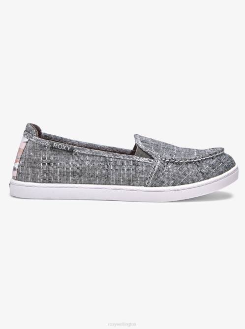 X4FH1349 black wash Minnow Slip-On Shoes Women Roxy | Sneakers