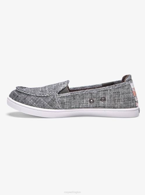 X4FH1349 black wash Minnow Slip-On Shoes Women Roxy | Sneakers