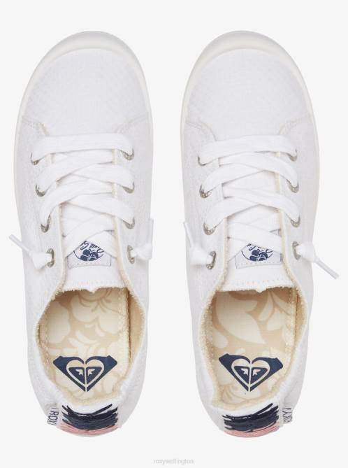 X4FH1359 white Bayshore Shoes Women Roxy | Sneakers
