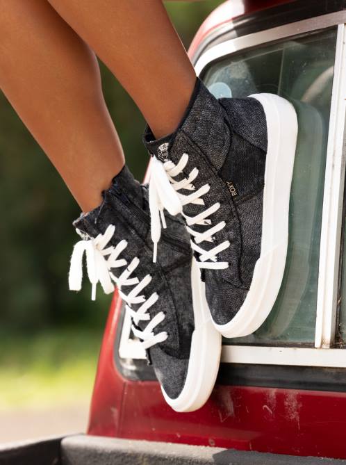 X4FH1371 black Rae Mid-Top Shoes Women Roxy | Sneakers