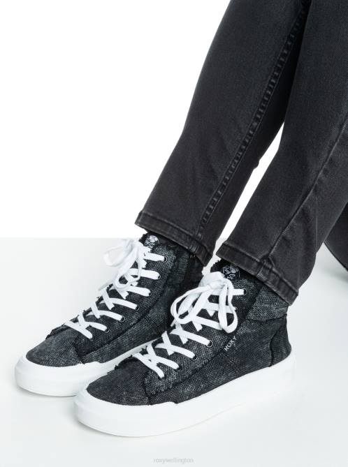 X4FH1371 black Rae Mid-Top Shoes Women Roxy | Sneakers