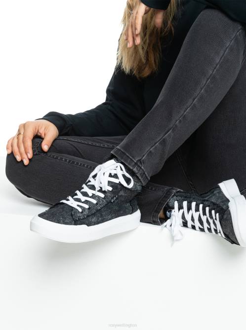 X4FH1371 black Rae Mid-Top Shoes Women Roxy | Sneakers
