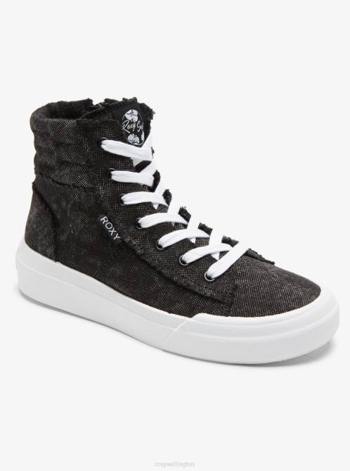 X4FH1371 black Rae Mid-Top Shoes Women Roxy | Sneakers