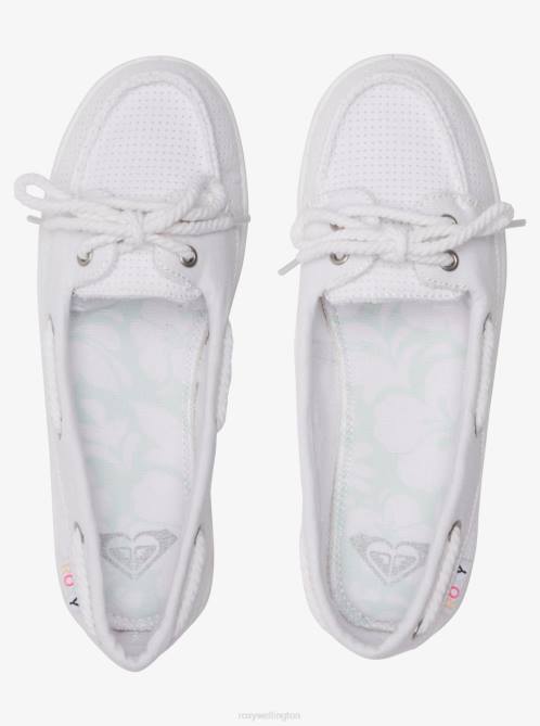 X4FH1394 white Ahoy Shoes Women Roxy | Sneakers