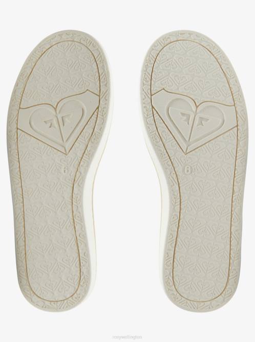 X4FH1403 tan 1 Minnow Slip-On Shoes Women Roxy | Sneakers