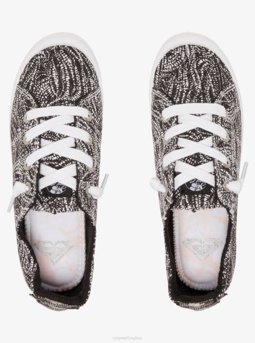 X4FH1406 black/white Bayshore Shoes Women Roxy | Sneakers