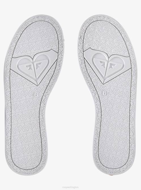 X4FH1410 white/tan Minnow Slip-On Shoes Women Roxy | Sneakers