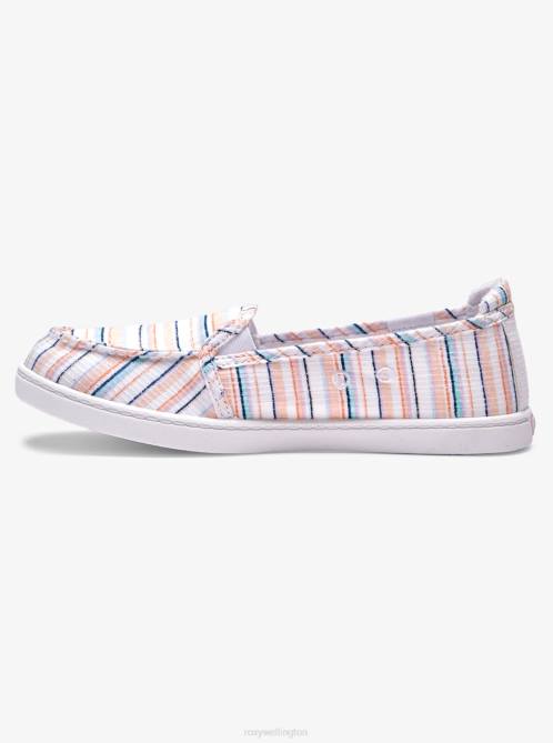 X4FH1414 white/pink/multi Minnow Slip-On Shoes Women Roxy | Sneakers