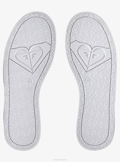 X4FH1414 white/pink/multi Minnow Slip-On Shoes Women Roxy | Sneakers