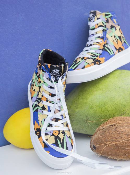 X4FH1423 black print Rae Mid-Top Shoes Women Roxy | Sneakers