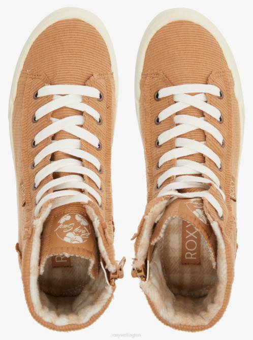 X4FH1433 tan Rae Mid-Top Shoes Women Roxy | Sneakers