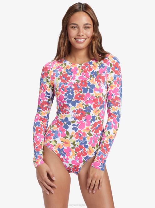 X4FH639 bloomin Bloomin Long Sleeve One-Piece Swimsuit Women Roxy | Rashguards