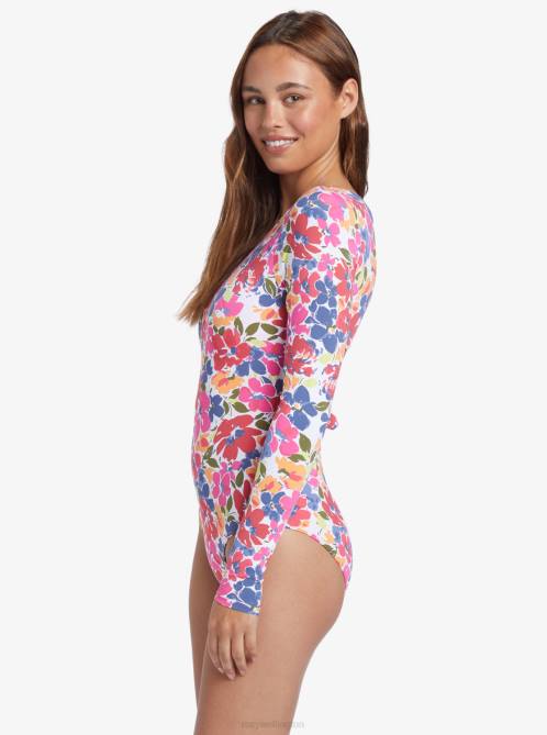 X4FH639 bloomin Bloomin Long Sleeve One-Piece Swimsuit Women Roxy | Rashguards