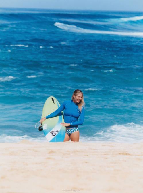 X4FH697 23 cobalt Always Surf Long Sleeve UPF 50 Rashguard Women Roxy | Rashguards