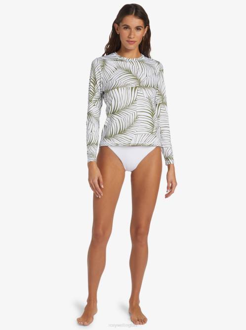 X4FH833 palm tree dreams Sea Skippin UPF 50 Long Sleeve Rashguard Women Roxy | Rashguards