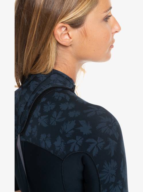 X4FH757 black 2mm Swell Series Short Sleeve Back Zip Springsuit Women Roxy | Wetsuits