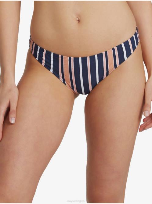 X4FH1015 mood indigo macy stripe Printed Beach Classics Moderate Bikini Bottoms Women Roxy | Bikini Bottoms
