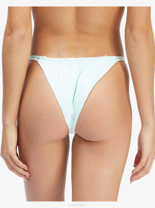X4FH1019 brook green palm tree dreams Palm Tree Dreams Mini Reversible Bikini Bottoms Women Roxy | Bikini Bottoms