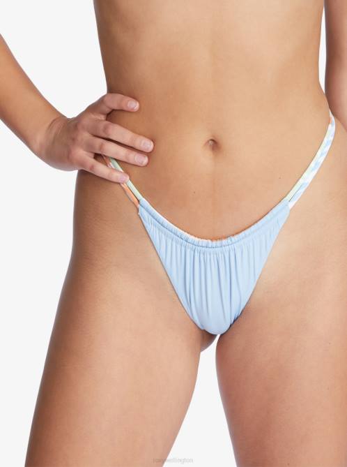 X4FH1036 bright white undertone Wildflowers Mini Bikini Bottoms Women Roxy | Bikini Bottoms