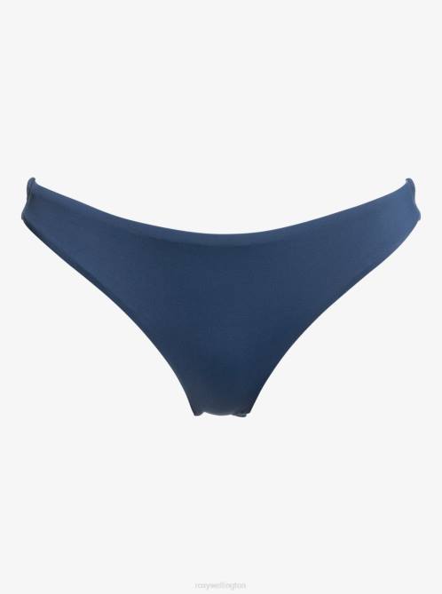 X4FH1062 mood indigo Solid Beach Classics Cheeky Bikini Bottoms Women Roxy | Bikini Bottoms