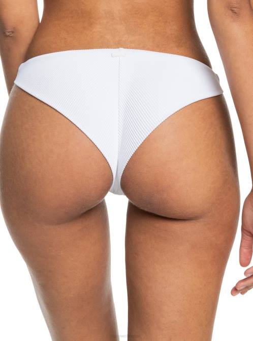 X4FH1077 bright white Love The Baja Cheeky Bikini Bottoms Women Roxy | Bikini Bottoms