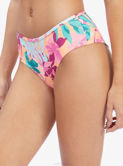 X4FH1078 cantaloupe tropi palm Active Hipster Bikini Bottoms Women Roxy | Bikini Bottoms