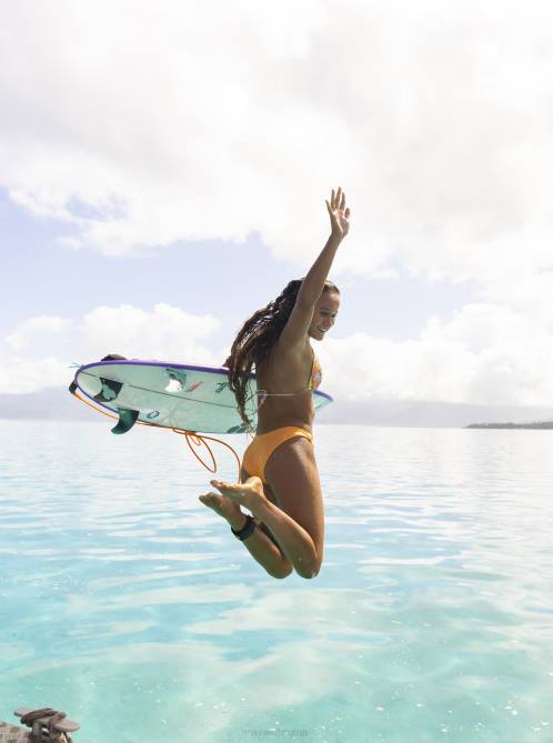 X4FH601 mock orange Beach Classics High Leg Bikini Bottoms Women Roxy | Bikini Bottoms