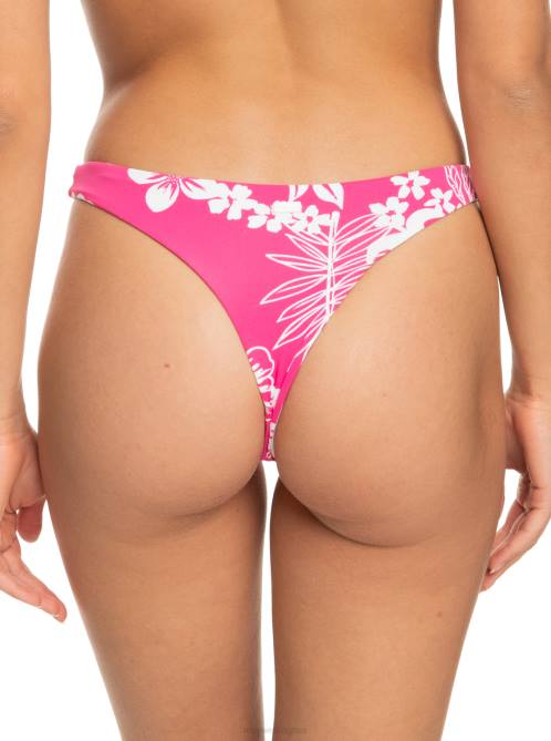 X4FH643 shocking pink hello aloha Printed Beach Classics Skimpy Bikini Bottoms Women Roxy | Bikini Bottoms