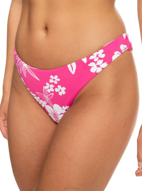 X4FH647 shocking pink hello aloha Printed Beach Classics Cheeky Bikini Bottoms Women Roxy | Bikini Bottoms