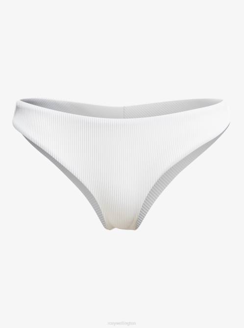 X4FH659 bright white Love The Baja Bikini Bottoms Women Roxy | Bikini Bottoms